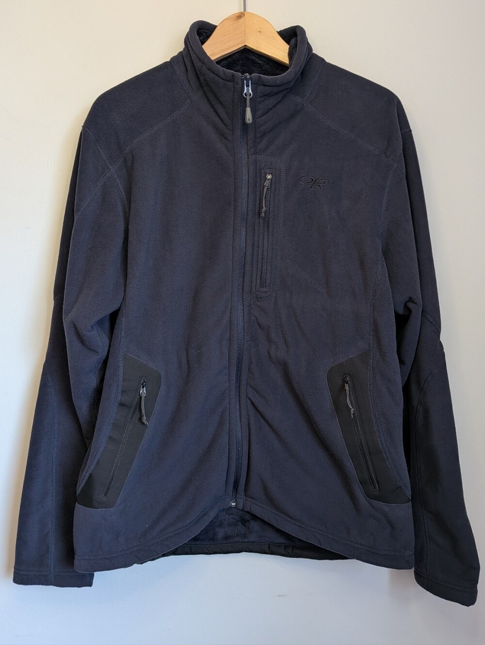 Outdoor Research Fleece Full Zip Jacket Mens Medium Hiking Camping Trail Sweater